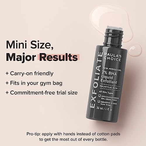 Paula's Choice Skin Perfecting - Líquido salicílico exfoliante 2% BHA, exfoliante facial para puntos negros, poros grandes, arrugas y líneas finas