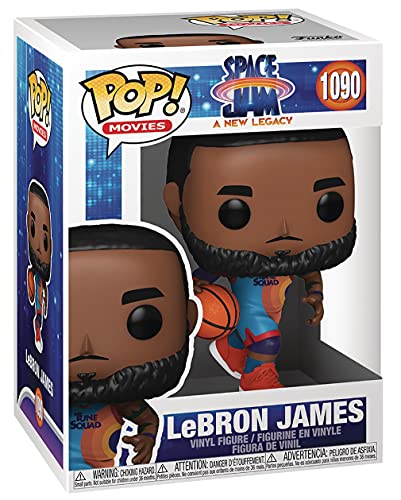Funko Pop! Movies: Space Jam, A New Legacy - Figura de vinilo Lebron James Dribbling #1090 (incluye funda protectora compatible con Pop Box)