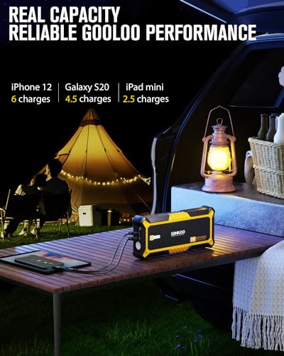 GOOLOO 4000A Peak Car Jump Starter Battery Pack