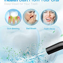 Nicefeel - Depósito de agua limpiable de 300 ml, recargable, 3 modos, irrigador oral con funda de punta para cuidado bucal