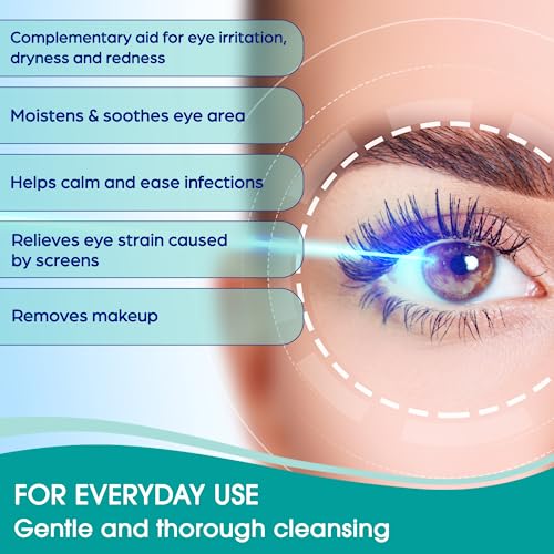 Dr. Fischer Daily hygienic & hydrating eyelid wipes- Complementary aid for dry eye syndrome & cleanse the eye area of ocular secretions. Moisture enriched to effectively clean & moisturize (30 Wipes)