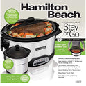 Hamilton Beach Stay or Go Programmable 7 Qt. Slow Cooker 33478 - Olla con dosificador para fiestas