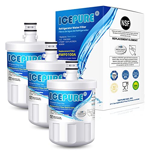 Icepure rwf0100 a Compatible con LG LT500P, 5231JA2002 A, ADQ72910901, adq72910902 Filtro de agua para nevera