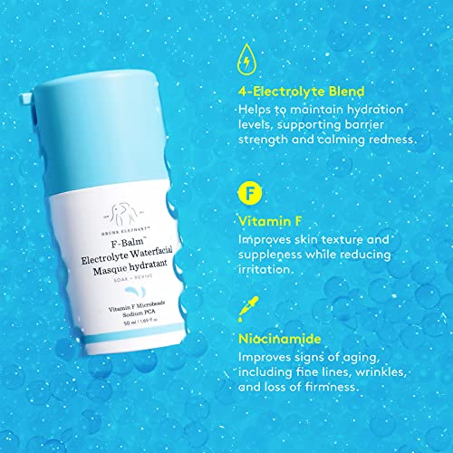 Drunk Elephant F-Balm Electrolito Waterfacial. Máscara de enfriamiento y fortalecimiento durante la noche.