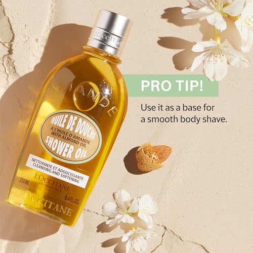 L'Occitane - Aceite de ducha de almendra para limpieza y suavizante