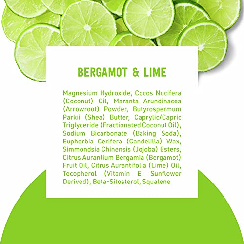 Schmidt's Aluminum Free Natural Deodorant for Women & Men, Bergamot & Lime with 24 Hour Odor Protection, Certified, Vegan, Cruelty Free, Citrus, 5.3 Oz, Pack of 2