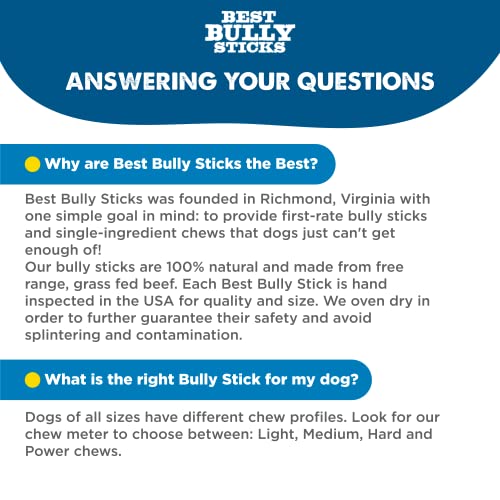 Best Bully Sticks 100% Natural 6-Inch Bully Sticks (8oz. Bag)