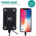 Vekkia - Arrancador de batería portátil para auto, pico de 600 A, impermeable, batería portátil de 12 V (hasta 4.0 L gas o motor diésel 2.0 L), automático, seguro, con puerto USB, abrazaderas inteligentes y linterna LED
