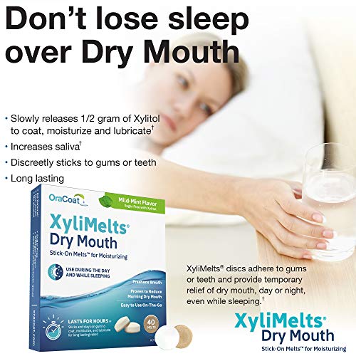 XyliMelts Discos para boca seca, menta suave 40 cada uno (2 unidades)