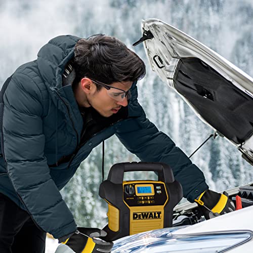 DEWALT DXAEJ14 - Arrancador Digital portátil para estación de alimentación: 1400 pico/700 amperios instantáneos, compresor de Aire Digital de 120 PSI, Puertos USB de 3.1 A, Abrazaderas de batería