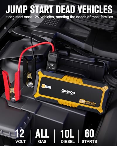 GOOLOO 4000A Peak Car Jump Starter Battery Pack
