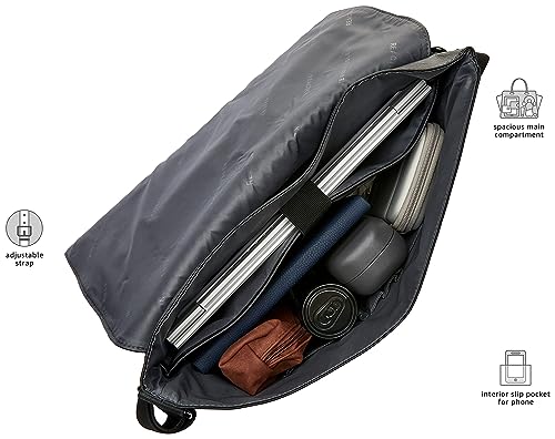 Kenneth Cole Reaction Grand Central - Bolso bandolera de piel vegana para portátil y tablet