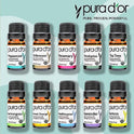 PURA D’OR Perfect 10 Essential Oil Wood Box Set 10mL USDA Organic & Pure (Tea Tree-Lemon-Lavender-Sweet Orange-Rosemary-Lemongrass-Frankincense-Peppermint-Eucalyptus-Cedarwood)