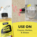 Goo Gone Original Liquid - 8 Ounce and Sticker Lifter - Surface Safe Adhesive Remover Safely Removes Stickers Labels Decals Residue Tape Chewing Gum Grease Tar Crayon Glue