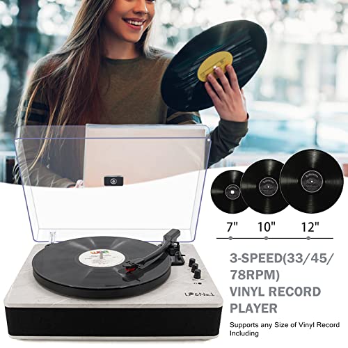 LP&No.1 Tocadiscos Bluetooth Tocadiscos con Altavoces Integrado