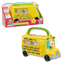 Just Play CoComelon Autobús de Aprendizaje Musical, reconocimiento de números y Letras, fonética, Juguete de autobús Escolar Amarillo Que Reproduce ABC y Ruedas en el autobús