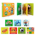 Growsland Baby Bath Toys 3 Pack Bath Books with Bath Squirt Toys Soft Waterproof Books Baby Learning and Sound Bath Time Toys for Toddlers Infants Children Boys and Girls