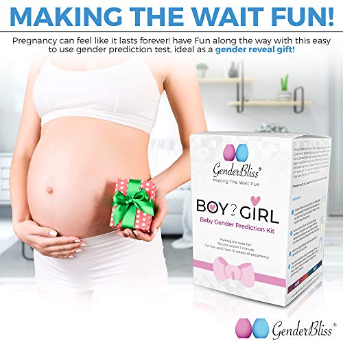 GenderBliss® - Kit de prueba de predicción de género - Prueba para niños o niñas, prueba de género en el hogar, no invasiva, segura para madre y bebé. Descubre el género de tu bebé tan pronto como 10 semanas