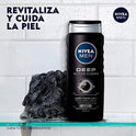 NIVEA MEN Jabón Líquido Corporal 3 en 1 para Cuerpo, Rostro y Cabello, Active Clean Body Wash Antibacterial, 500 ml