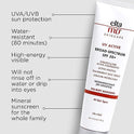 EltaMD UV Active Mineral Sunscreen Lotion Broad-Spectrum SPF 50+, Water-Resistant, Oil-Free, Non-Greasy, Full Body Sunscreen 3 fl. oz.