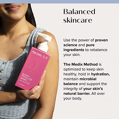 Medix 5.5 Retinol Cream and Collagen Cream Set. Medix 5.5 Retinol Cream with Ferulic Acid targets Crepey Skin, Wrinkles and Sun Damaged Skin. Collagen Cream firms and tightens Sagging Skin. Two 15oz