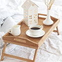 Greenco GRC2547 Foldable Breakfast Table, Laptop Desk, Bamboo