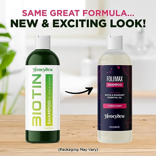 Hair Loss Shampoo for Men and Women - DHT Blocker - Biotin for Hair Growth and Regrowth Treatment - Thicker Fuller Hair Revitalizing Shampoo - Improve Circulation Scalp - Dandruff Shampoo Sulfate Free
