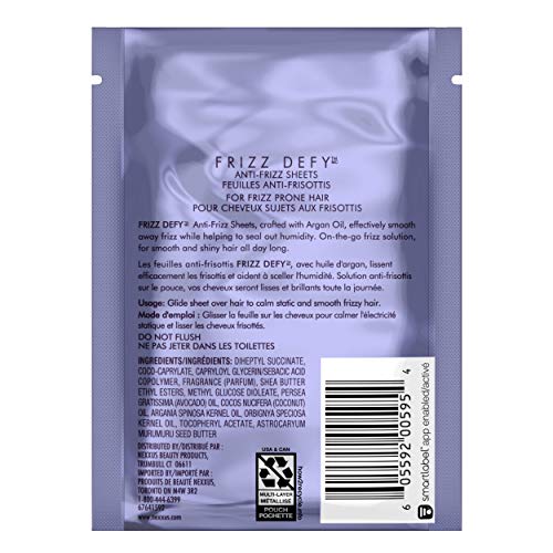 Nexxus Frizz Defy - Juego de 8 hojas antifrizz