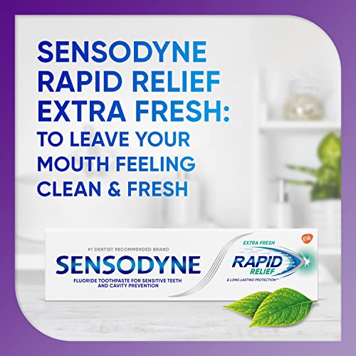 Sensodyne - Pasta de dientes de sensibilidad de alivio rápido para dientes sensibles