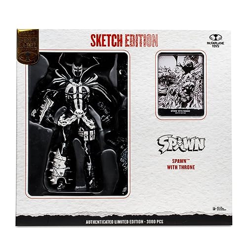 McFarlane Toys Spawn with Throne Sketch Edition SDCC 2023 - Juego exclusivo de cifras de acción