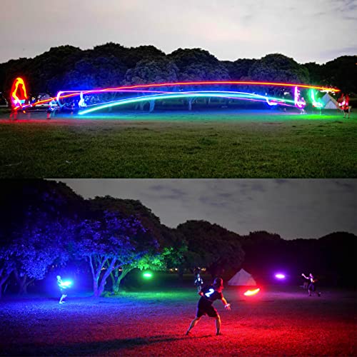 TOSY Flying Disc - 16 Million Color RGB or 36 or 360 Leds, Extremely Bright, Smart Modes, Auto Light Up, Rechargeable, Valentine Gift, Easter Basket Stuffers for Men/Boys/Teens/Kids, 175g Frisbee