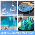 Resina epoxi cristalina transparente no amarillenta sin burbujas autonivelante para moldes de bricolaje, joyería de madera, mesa, bares, revestimiento de fundición, suministros de manualidades, fácil mezcla relación 1:1