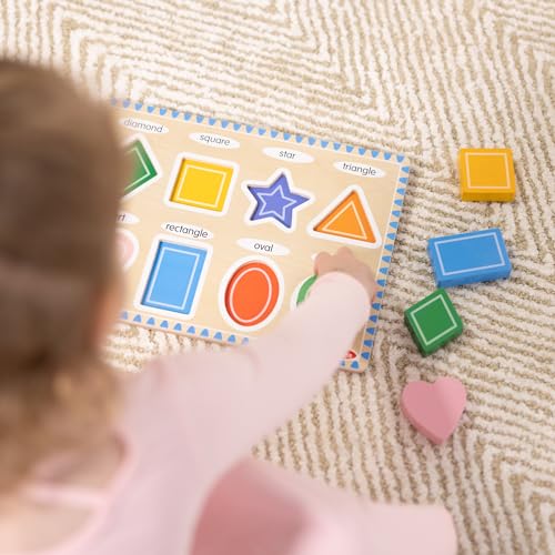 Melissa & Doug Shapes Rompecabezas de madera grueso