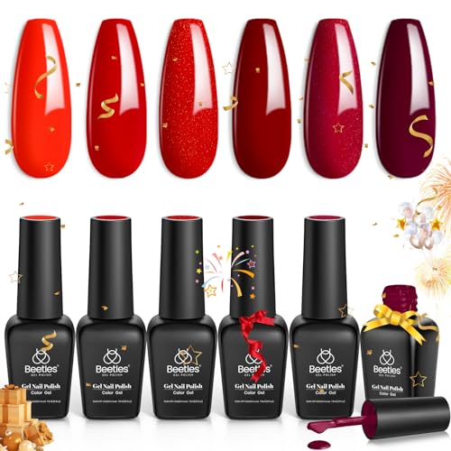 Beetles No Wipe Gel Top Coat y Base Coat Set, Soak Off LED Clear Gel Base Top Gel Glossy Shine Finish Base de esmalte de gel de larga duración y Top Coat Gel Lamp Nails Art DIY Home
