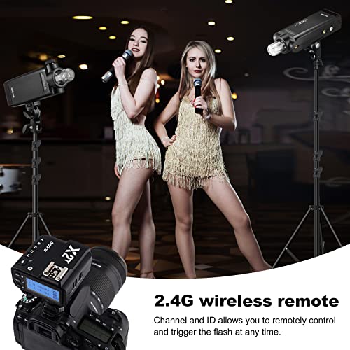 Godox X2T-N i-TTL 2.4 G HSS 1/8000s transmisor de disparador remoto inalámbrico compatible con cámara Nikon, soporte Bluetooth, pantalla más grande (versión de actualización Godox X1T)