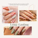 Beetles SOUTHERN BELLE Glitter Nude Gel Polish Set - 6 Colors Coral Green Light Blue Gel Polish Kit Soak off nail Lamp Nail Polish Gel Base and Top Coat Needed Starter Varnish Salon Design Gift Set