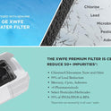GE XWFE Filtro de agua para refrigerador | Certificado para reducir el plomo, el azufre y más de 50 impurezas | Reemplaza cada 6 meses para obtener los mejores resultados | Paquete de 1