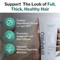 Champú para pérdida de cabello | Fórmula vegana DHT para adelgazar el cabello desarrollado por dermatólogos | Experimenta un cabello más saludable, más completo y más grueso – Shapiro MD