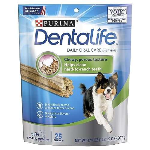 Purina DentaLife golosinas para masticar perros dentales pequeños/medianos