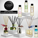 New EUCALYPTUS Scented Reed Diffuser Set REVIVE by LOVSPA Fragrances Fresh Eucalyptus, Sage, Citrus, Bamboo & Mint Great Gift for Mom, Dad, Grandma, Godmother or Aunt