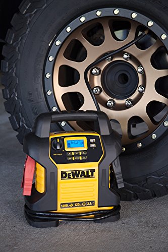 DEWALT DXAEJ14 - Arrancador Digital portátil para estación de alimentación: 1400 pico/700 amperios instantáneos, compresor de Aire Digital de 120 PSI, Puertos USB de 3.1 A, Abrazaderas de batería