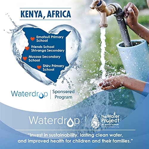 Waterdrop MWF NSF 53&42 Certified Refrigerator Water Filter, Compatible with GE SmartWater MWF, MWFINT, MWFP, MWFA, GWF, HDX FMG-1, GSE25GSHECSS, WFC1201, RWF1060, 197D6321P006, Kenmore 9991, 3 Pack