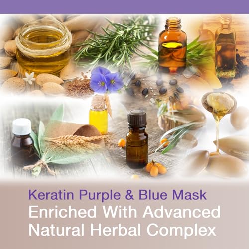 Vitamins Keratin Hair Mask Acondicionador profundo - Tratamiento reparador ultra proteico para cabello grueso seco dañado o teñido rizado rizado y liso grueso