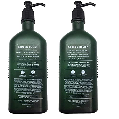 Bath and Body Works Aromatherapy Body Lotion Eucalyptus Spearmint (2-Pack), 6.5 oz each