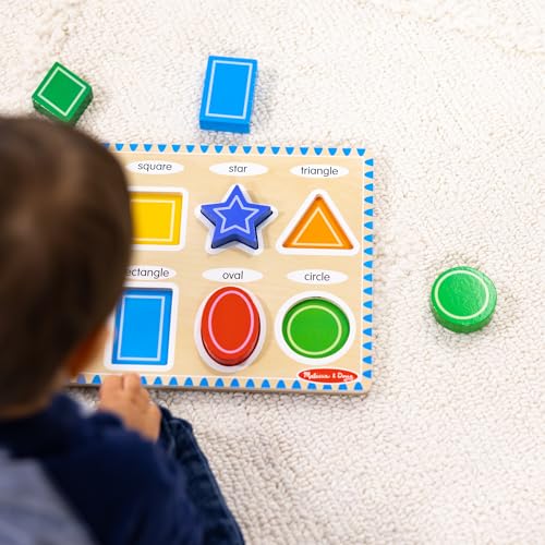 Melissa & Doug Shapes Rompecabezas de madera grueso