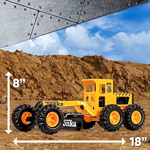 Tonka Steel Classics Road Grader (FFP), Black, Yellow