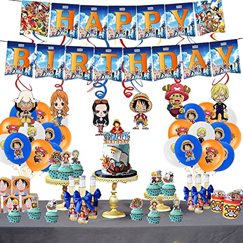 Suministros de fiesta de cumpleaños para una pieza, decoración de fiesta temática de una pieza