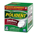 Polident Smokers Antibacterial Denture Cleanser Efervescente Tabletas, 120 unidades