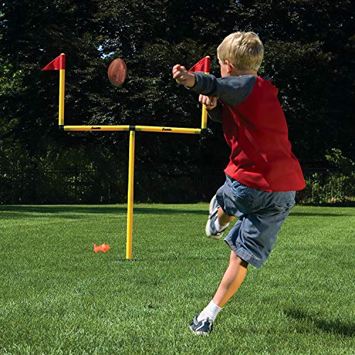 Franklin Sports - Juego de portería de fútbol Juvenil para niños con Mini fútbol, Divertido portería de fútbol para Todas Las Edades, fácil Montaje, Altura Ajustable, Base ponderada