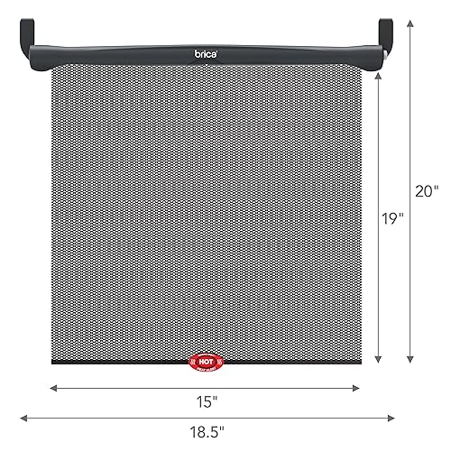Munchkin® Brica® Sun Safety™ - visualización Enrollable para Ventana de Coche con Alerta de Calor White Hot®, Paquete de 2, Color Negro